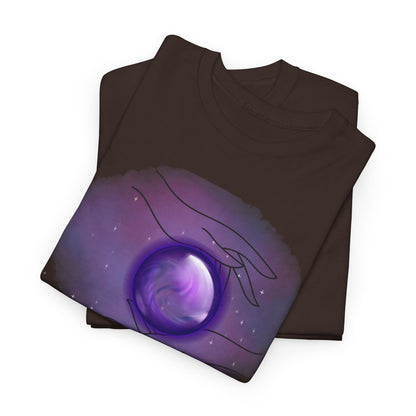 Mystical Hands Graphic Tee, Spiritual Clothing, Astrology Gift, Boho Fashion, Unisex Cotton T-Shirt