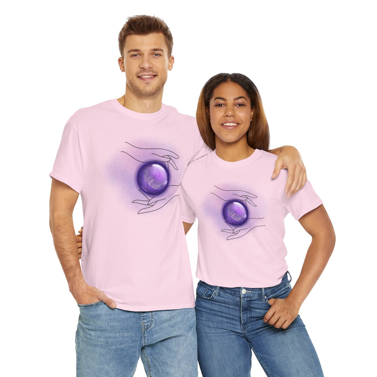 Mystical Hands Graphic Tee, Spiritual Clothing, Astrology Gift, Boho Fashion, Unisex Cotton T-Shirt