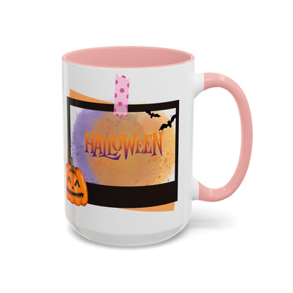 Halloween Accent Coffee Mug - Spooky Pumpkin, Fall Decor, Gift for Coffee Lovers, Seasonal Homeware, Halloween Party