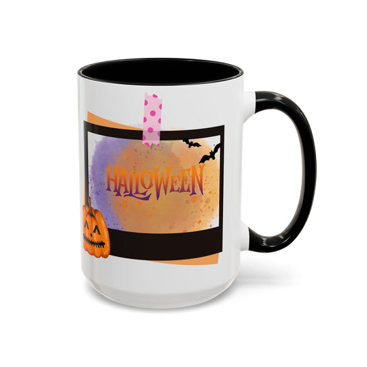Halloween Accent Coffee Mug - Spooky Pumpkin, Fall Decor, Gift for Coffee Lovers, Seasonal Homeware, Halloween Party