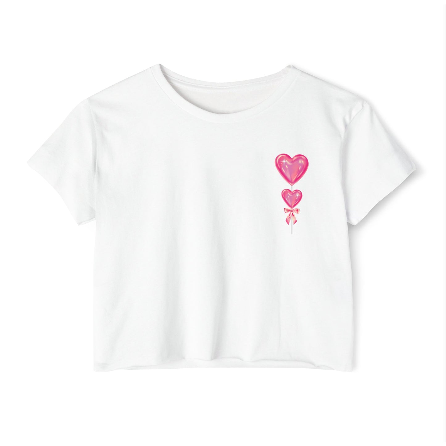 Women's Festival Crop Top with Heart Balloons, Summer Concert Wear, Trendy Festival Shirt, Boho Top, Gift for Her