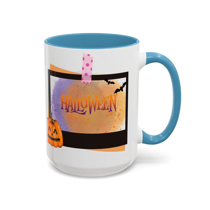 Halloween Accent Coffee Mug - Spooky Pumpkin, Fall Decor, Gift for Coffee Lovers, Seasonal Homeware, Halloween Party