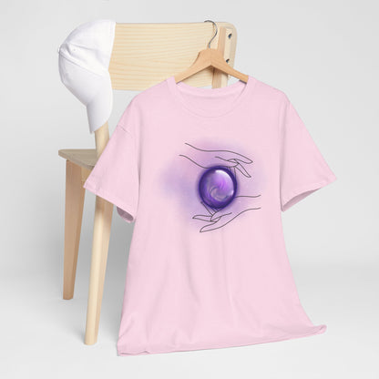 Mystical Hands Graphic Tee, Spiritual Clothing, Astrology Gift, Boho Fashion, Unisex Cotton T-Shirt