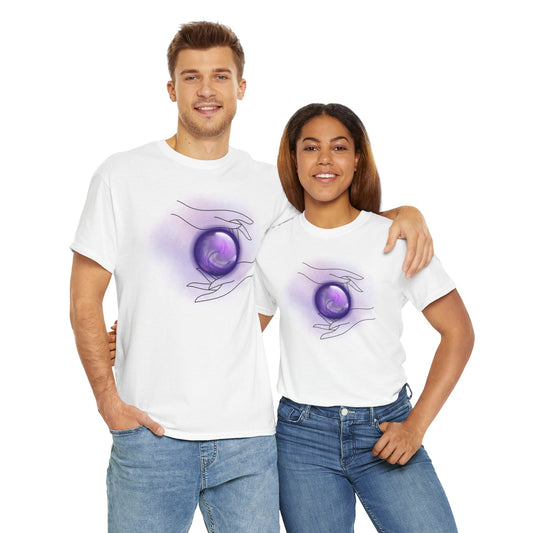Mystical Hands Graphic Tee, Spiritual Clothing, Astrology Gift, Boho Fashion, Unisex Cotton T-Shirt