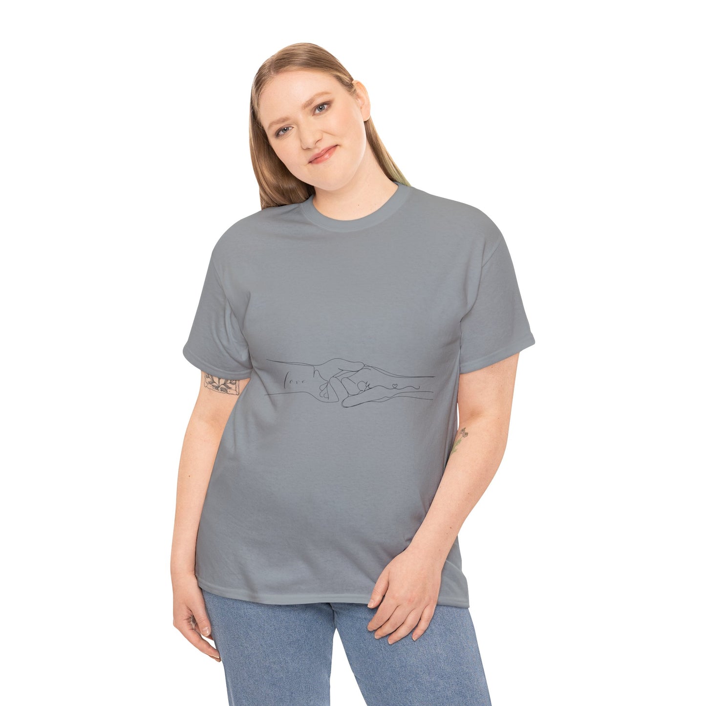 Simple Line Drawings Unisex Heavy Cotton Tee