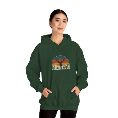 Stylish Unisex Hoodie with Retro Mountain Design, Cozy Apparel, Perfect for Outdoor Lovers, Gifts for Him or Her, Casual Wear