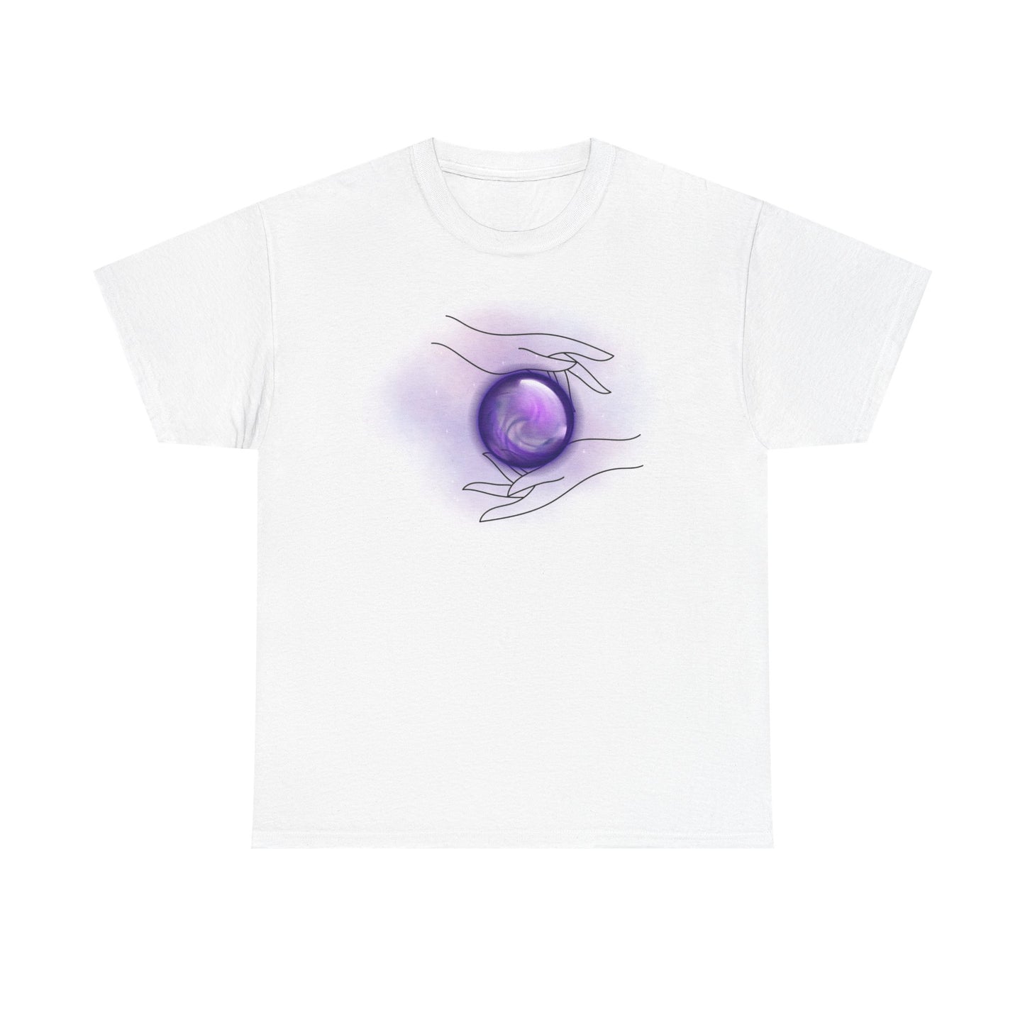 Mystical Hands Graphic Tee, Spiritual Clothing, Astrology Gift, Boho Fashion, Unisex Cotton T-Shirt