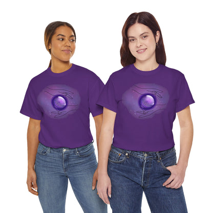 Mystical Hands Graphic Tee, Spiritual Clothing, Astrology Gift, Boho Fashion, Unisex Cotton T-Shirt