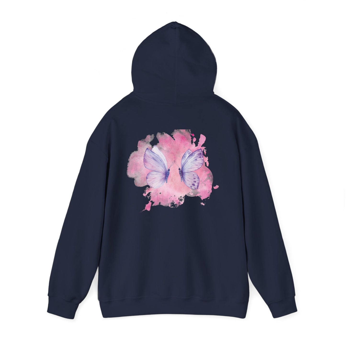 Whimsical Butterfly Sweatshirt - Cozy Hooded Sweatshirt, Pastel Art Apparel, Spring Fashion, Gift for Nature Lovers, Butterfly Lover Gift