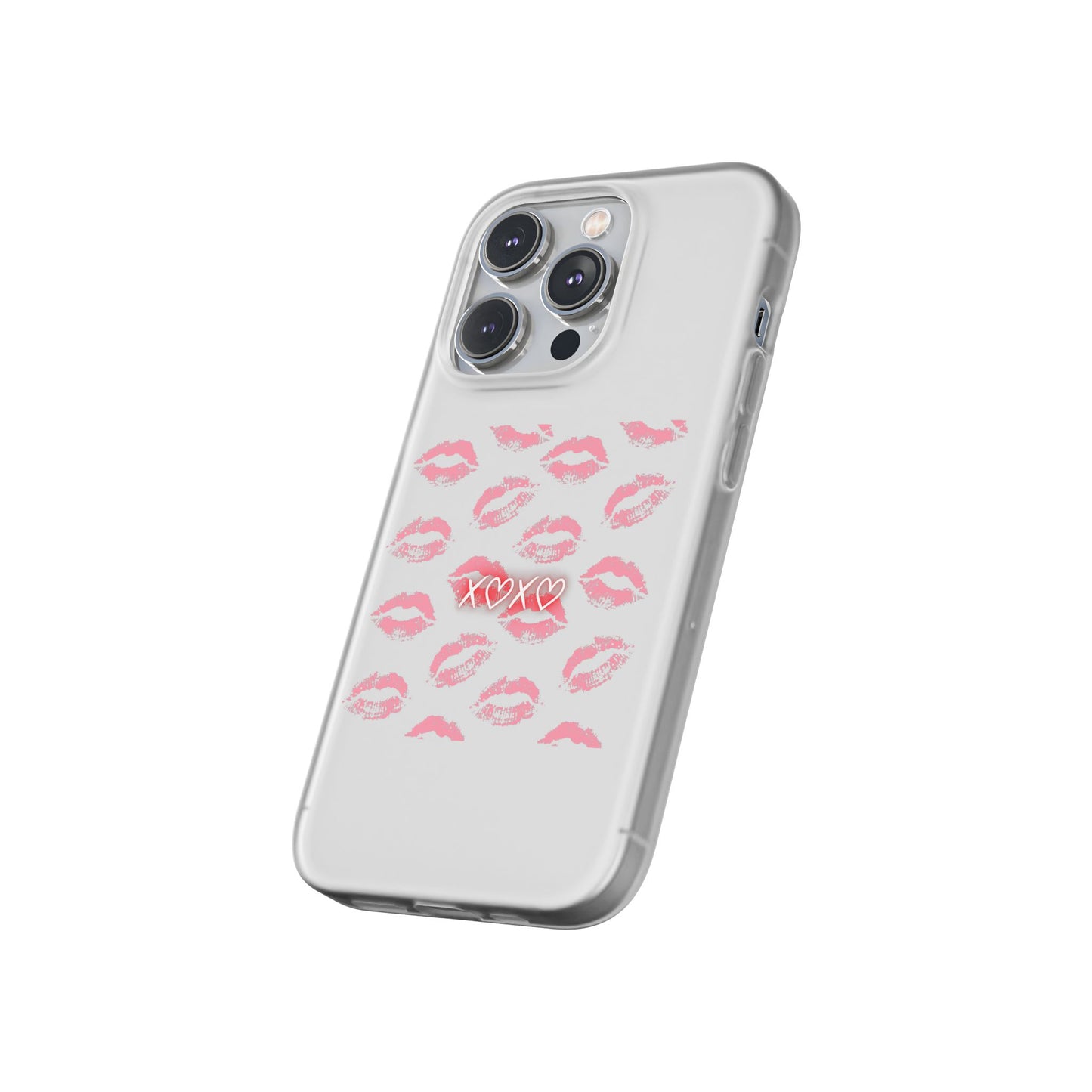 Kiss Print Phone Case - Stylish Flexi Case, Cute Phone Cover, Gift for Her, Trendy Accessories, Valentine's Day, Romantic Style
