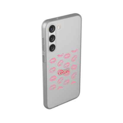 Kiss Print Phone Case - Stylish Flexi Case, Cute Phone Cover, Gift for Her, Trendy Accessories, Valentine's Day, Romantic Style