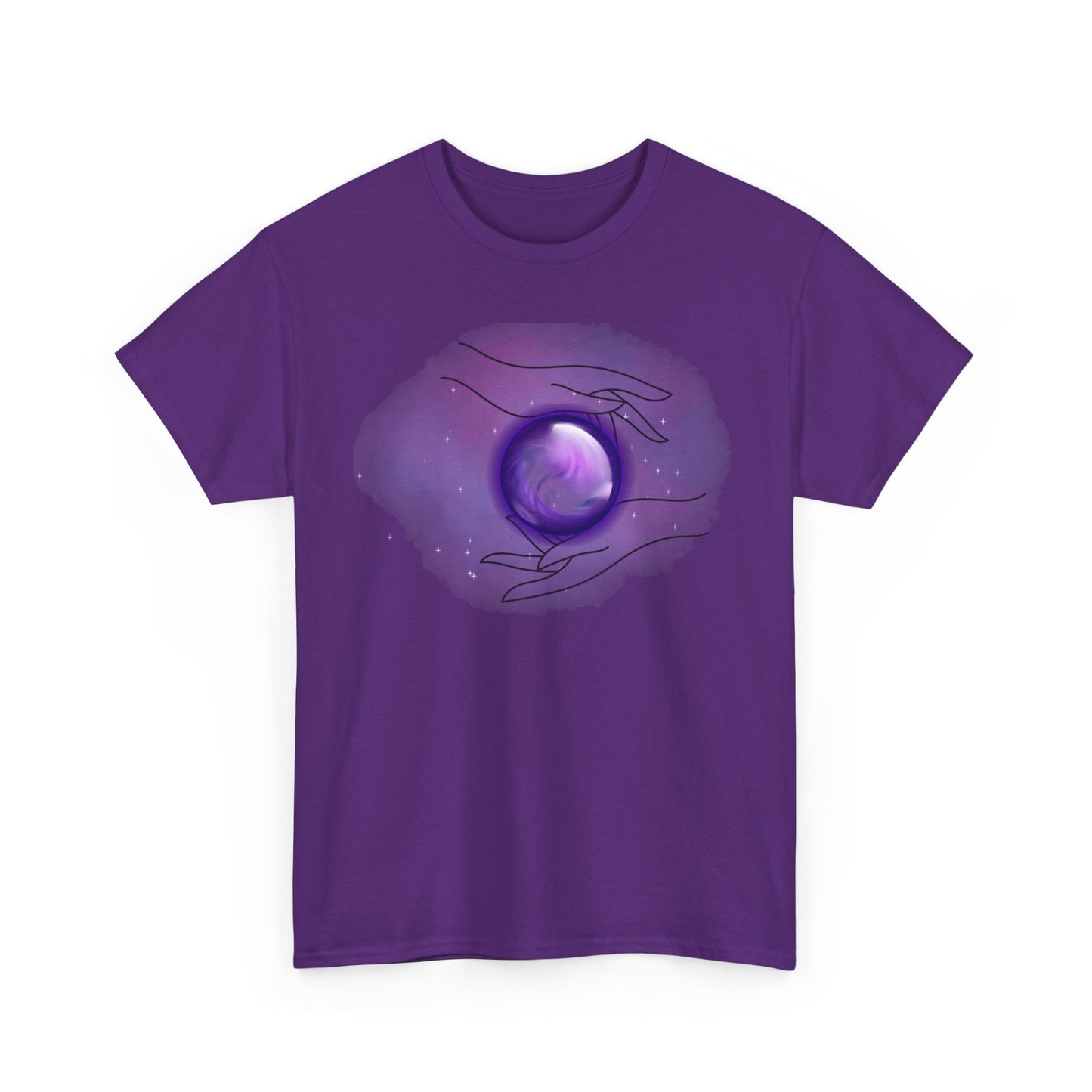 Mystical Hands Graphic Tee, Spiritual Clothing, Astrology Gift, Boho Fashion, Unisex Cotton T-Shirt