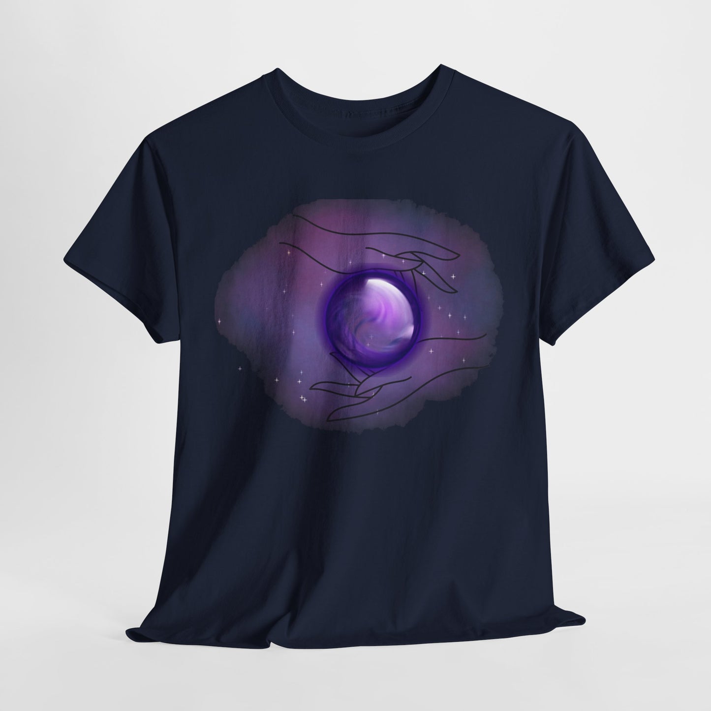 Mystical Hands Graphic Tee, Spiritual Clothing, Astrology Gift, Boho Fashion, Unisex Cotton T-Shirt