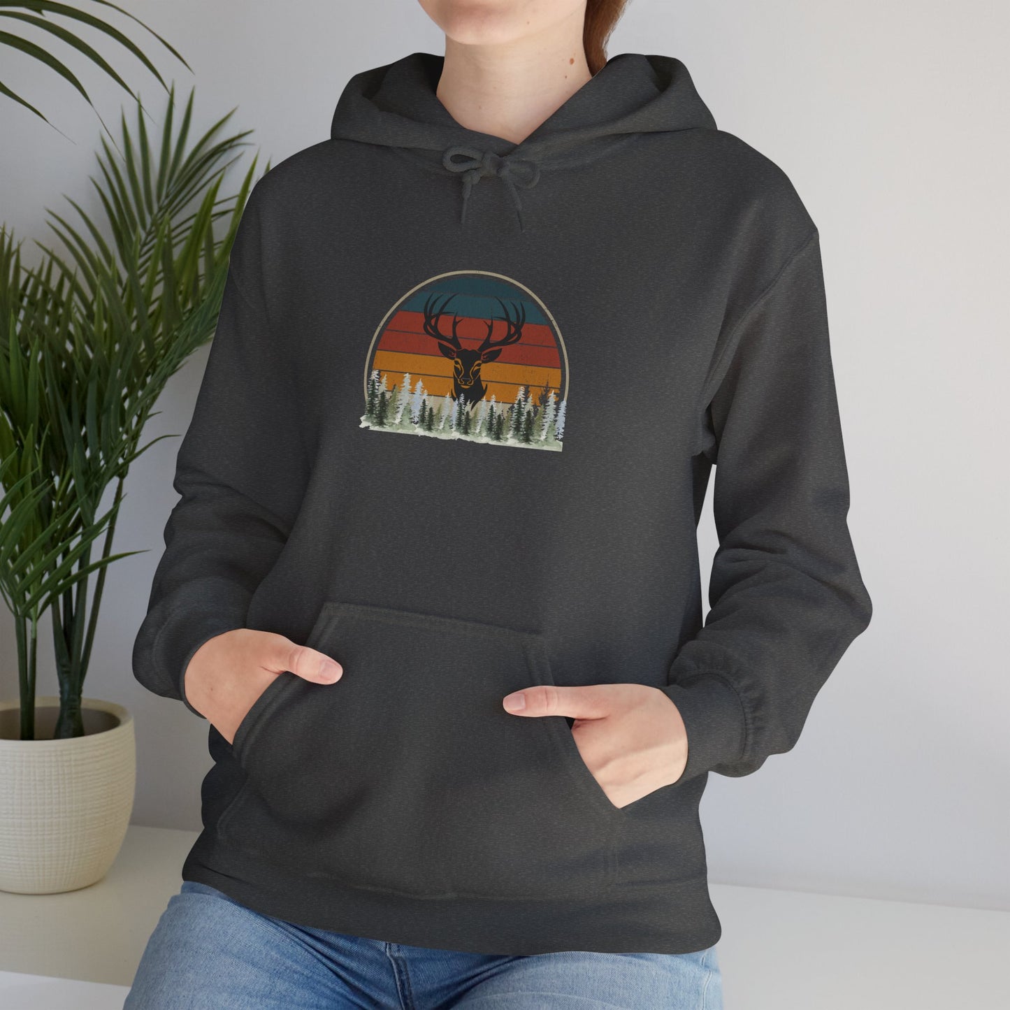 Stylish Unisex Hoodie with Retro Mountain Design, Cozy Apparel, Perfect for Outdoor Lovers, Gifts for Him or Her, Casual Wear