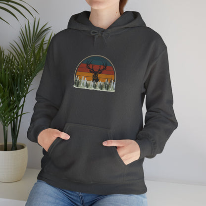 Stylish Unisex Hoodie with Retro Mountain Design, Cozy Apparel, Perfect for Outdoor Lovers, Gifts for Him or Her, Casual Wear