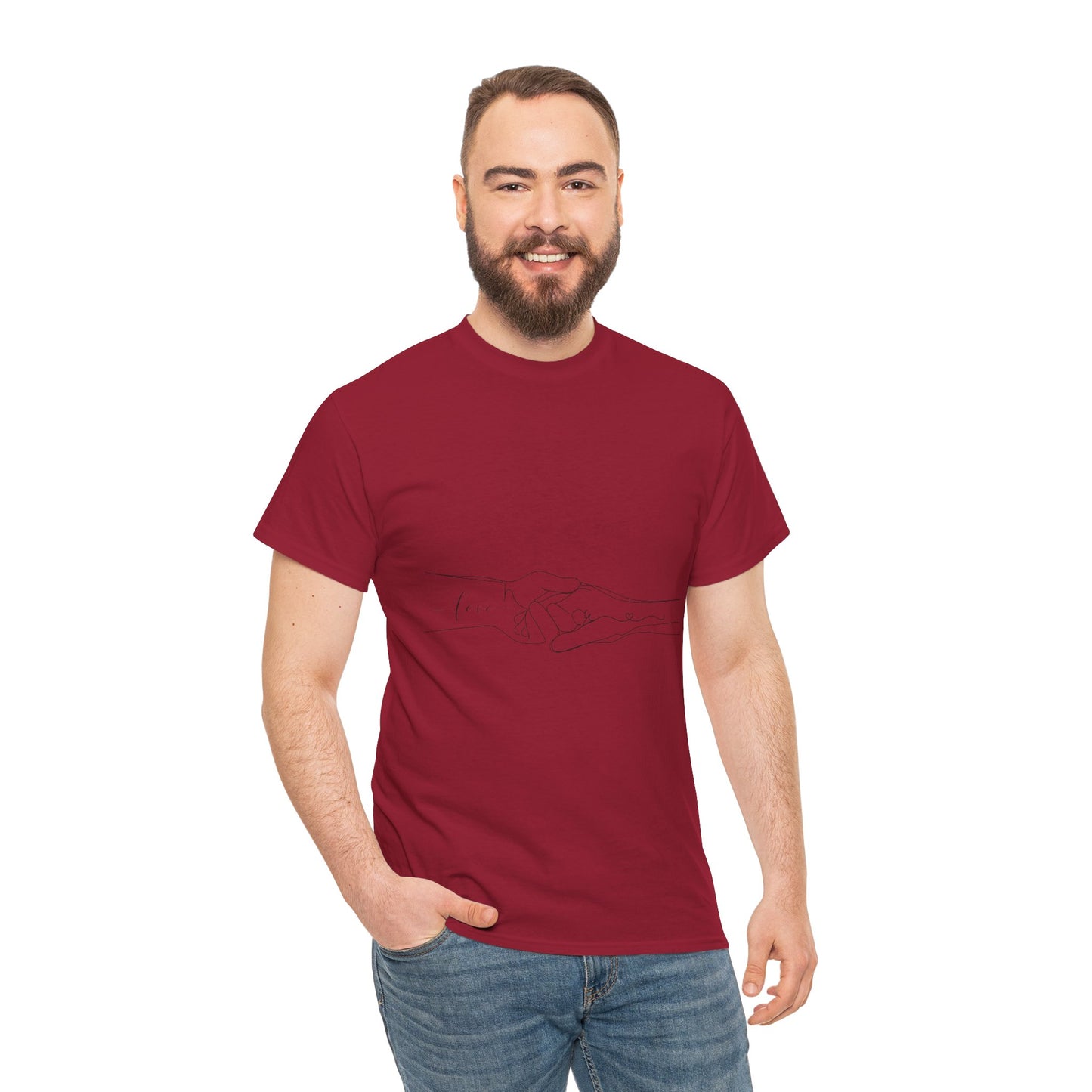 Simple Line Drawings Unisex Heavy Cotton Tee
