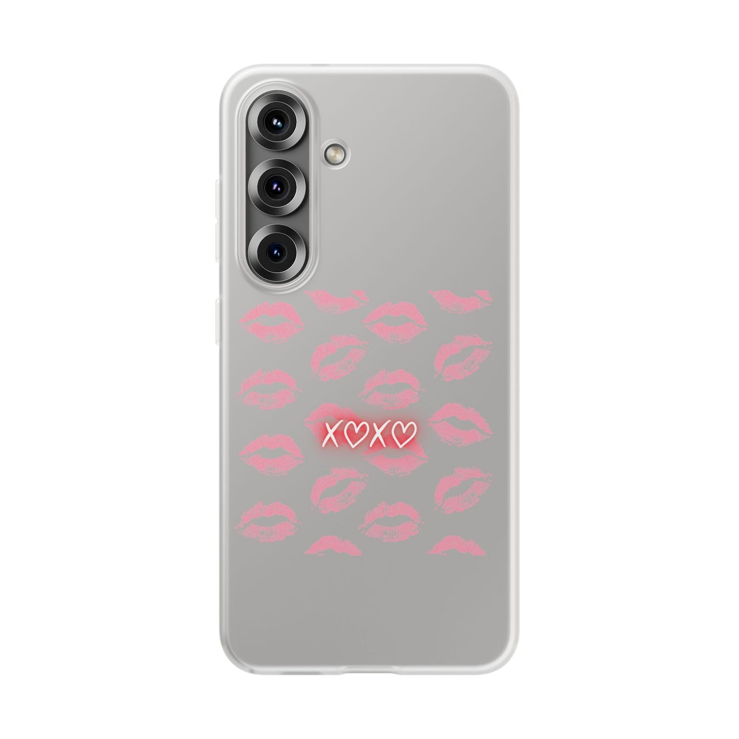Kiss Print Phone Case - Stylish Flexi Case, Cute Phone Cover, Gift for Her, Trendy Accessories, Valentine's Day, Romantic Style