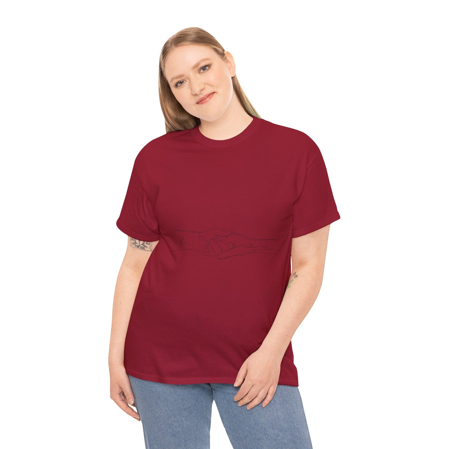 Simple Line Drawings Unisex Heavy Cotton Tee
