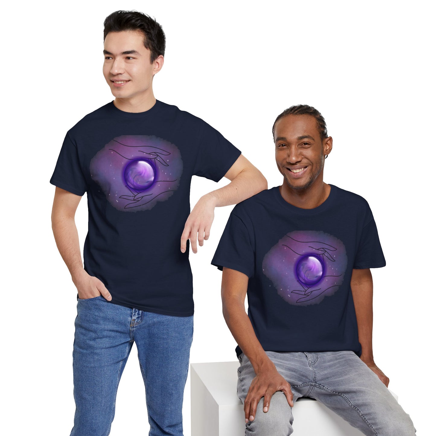 Mystical Hands Graphic Tee, Spiritual Clothing, Astrology Gift, Boho Fashion, Unisex Cotton T-Shirt