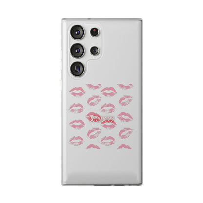 Kiss Print Phone Case - Stylish Flexi Case, Cute Phone Cover, Gift for Her, Trendy Accessories, Valentine's Day, Romantic Style