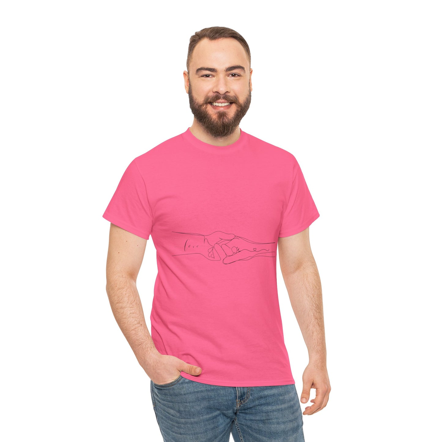 Simple Line Drawings Unisex Heavy Cotton Tee