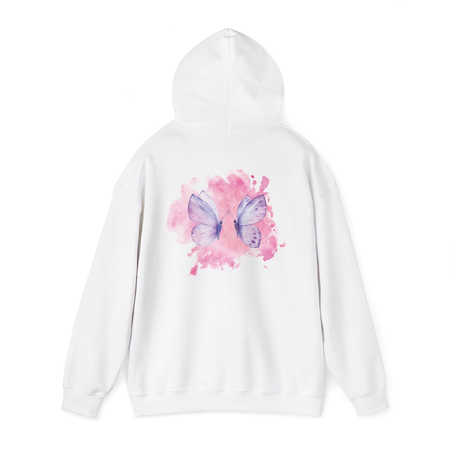 Whimsical Butterfly Sweatshirt - Cozy Hooded Sweatshirt, Pastel Art Apparel, Spring Fashion, Gift for Nature Lovers, Butterfly Lover Gift