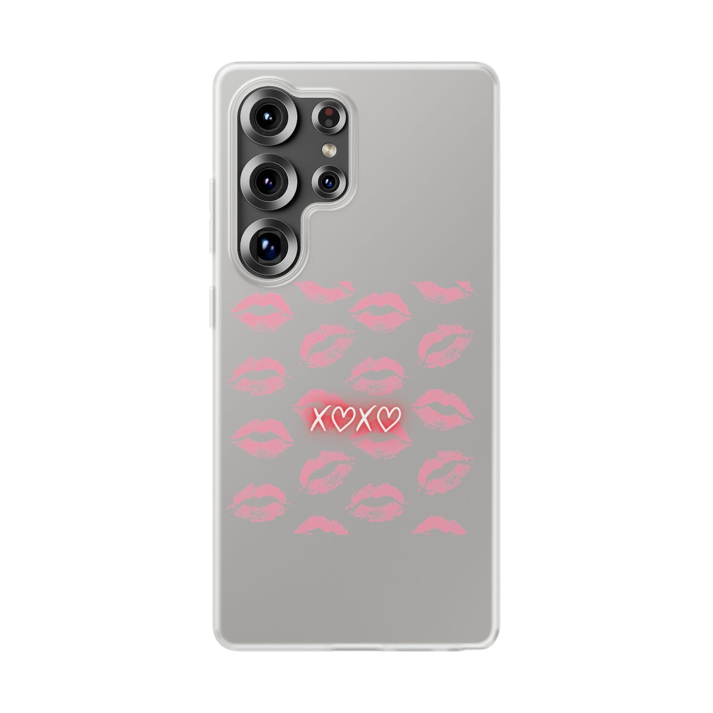 Kiss Print Phone Case - Stylish Flexi Case, Cute Phone Cover, Gift for Her, Trendy Accessories, Valentine's Day, Romantic Style