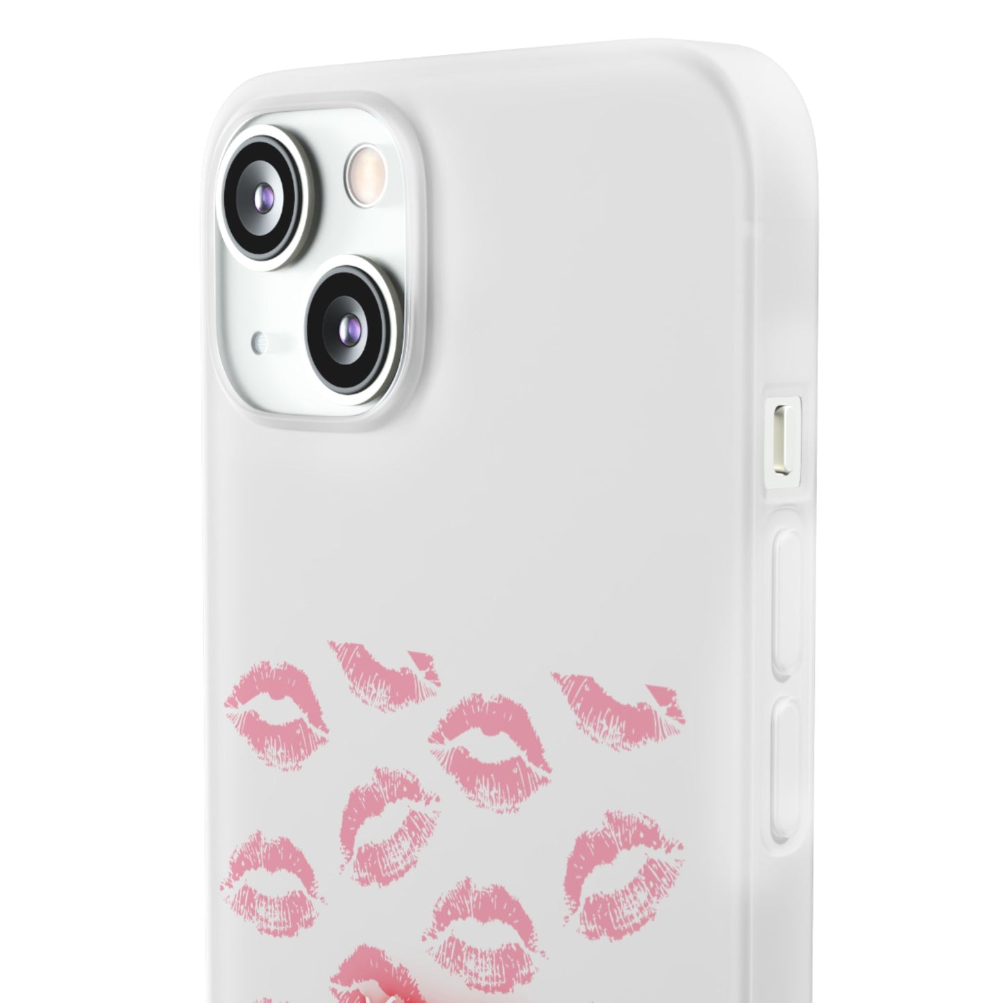 Kiss Print Phone Case - Stylish Flexi Case, Cute Phone Cover, Gift for Her, Trendy Accessories, Valentine's Day, Romantic Style