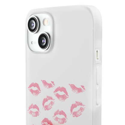 Kiss Print Phone Case - Stylish Flexi Case, Cute Phone Cover, Gift for Her, Trendy Accessories, Valentine's Day, Romantic Style