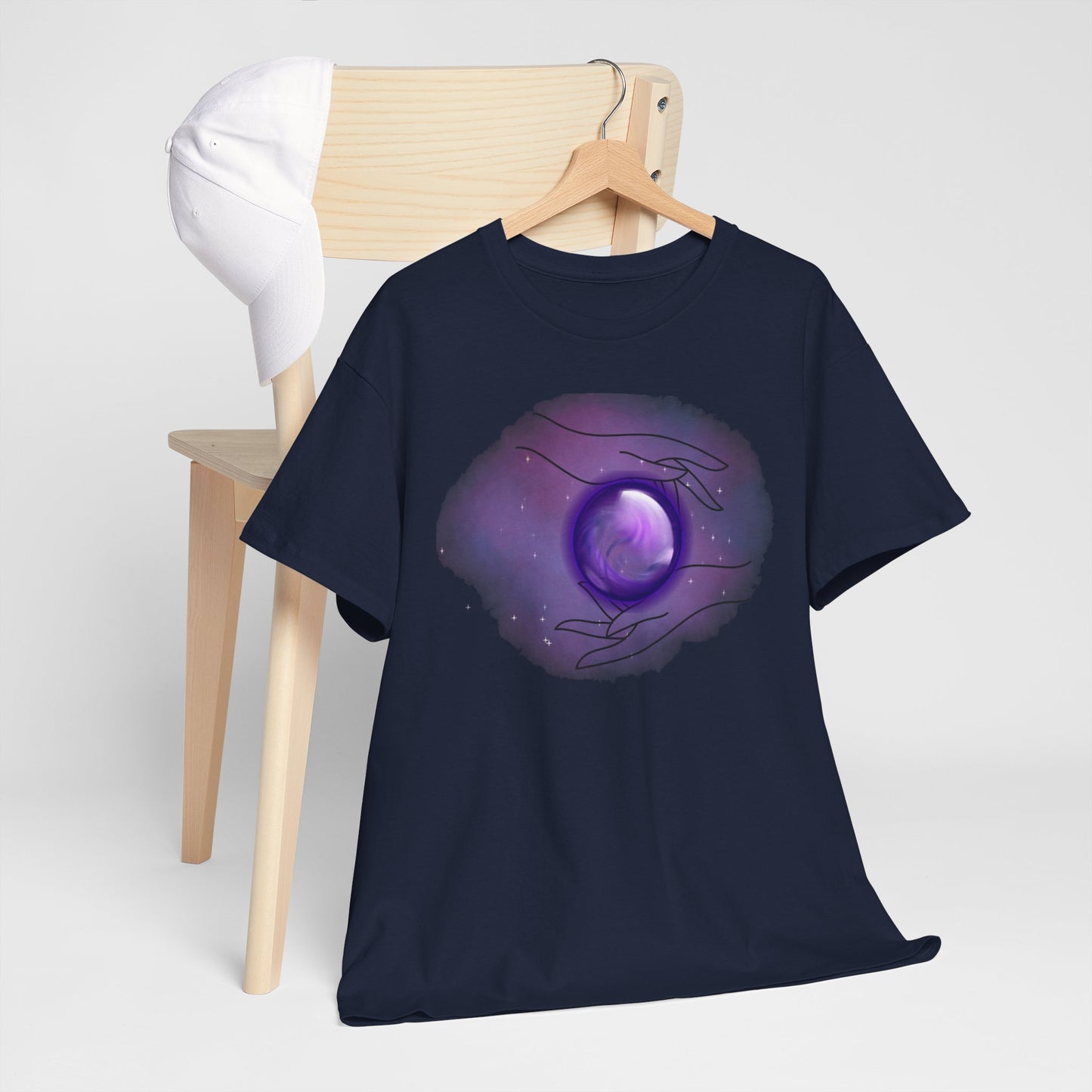 Mystical Hands Graphic Tee, Spiritual Clothing, Astrology Gift, Boho Fashion, Unisex Cotton T-Shirt