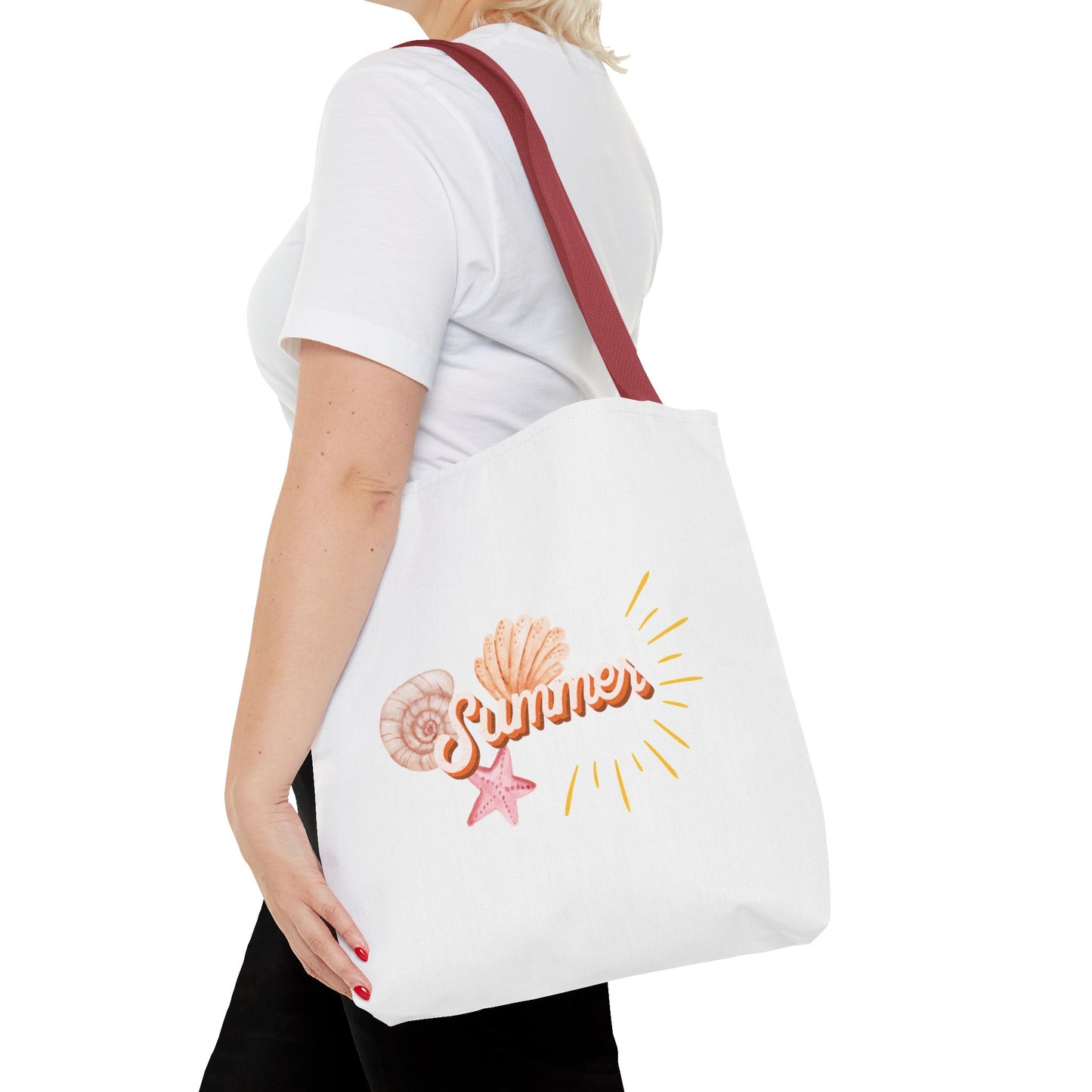 Summer Vibes Tote Bag, Beach Bag, Casual Carryall, Eco-Friendly Tote, Vacation Accessory, Gift for Her