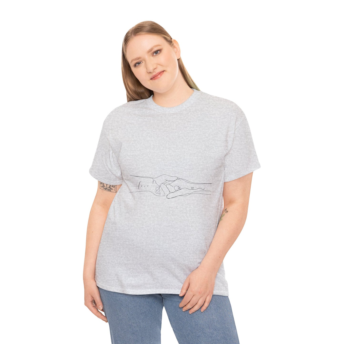Simple Line Drawings Unisex Heavy Cotton Tee