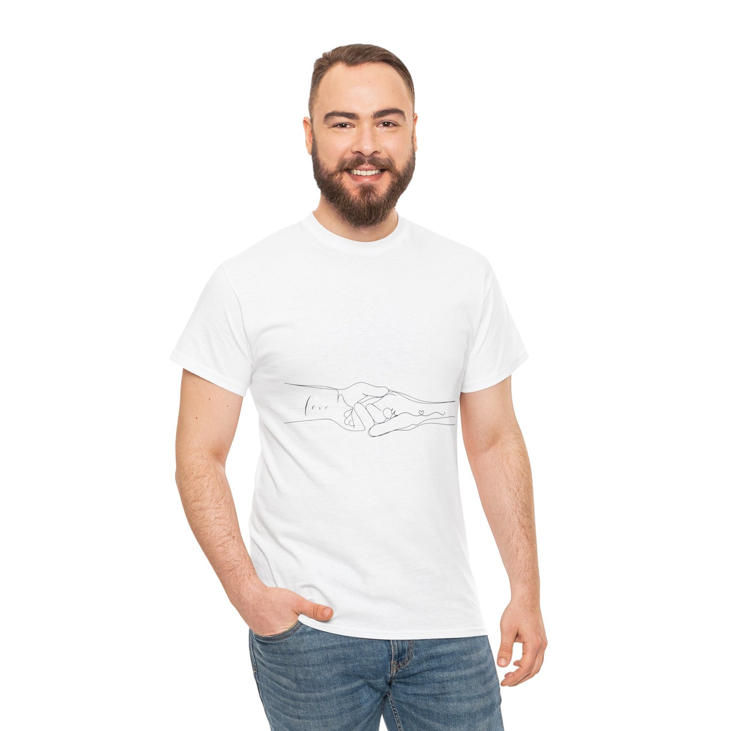 Simple Line Drawings Unisex Heavy Cotton Tee