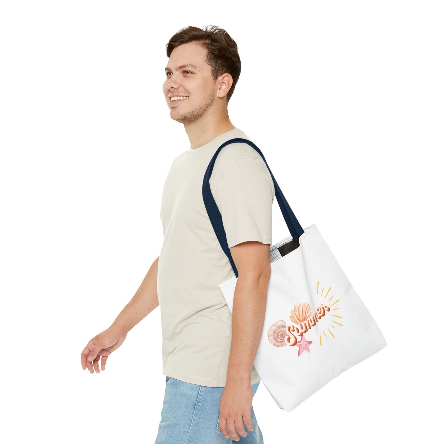 Summer Vibes Tote Bag, Beach Bag, Casual Carryall, Eco-Friendly Tote, Vacation Accessory, Gift for Her