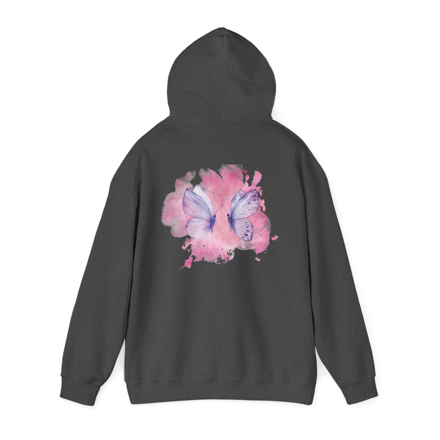 Whimsical Butterfly Sweatshirt - Cozy Hooded Sweatshirt, Pastel Art Apparel, Spring Fashion, Gift for Nature Lovers, Butterfly Lover Gift