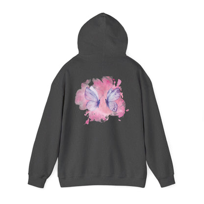 Whimsical Butterfly Sweatshirt - Cozy Hooded Sweatshirt, Pastel Art Apparel, Spring Fashion, Gift for Nature Lovers, Butterfly Lover Gift
