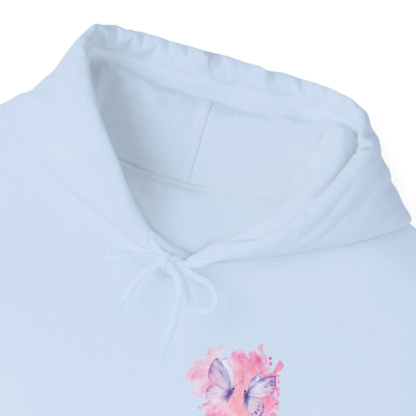 Whimsical Butterfly Sweatshirt - Cozy Hooded Sweatshirt, Pastel Art Apparel, Spring Fashion, Gift for Nature Lovers, Butterfly Lover Gift