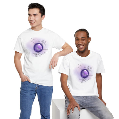 Mystical Hands Graphic Tee, Spiritual Clothing, Astrology Gift, Boho Fashion, Unisex Cotton T-Shirt