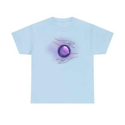 Mystical Hands Graphic Tee, Spiritual Clothing, Astrology Gift, Boho Fashion, Unisex Cotton T-Shirt