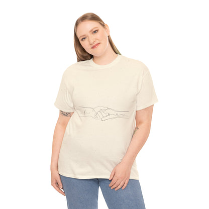 Simple Line Drawings Unisex Heavy Cotton Tee