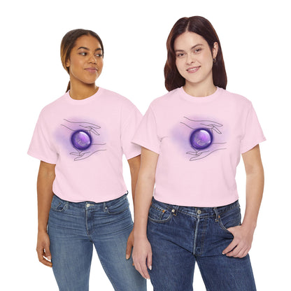Mystical Hands Graphic Tee, Spiritual Clothing, Astrology Gift, Boho Fashion, Unisex Cotton T-Shirt