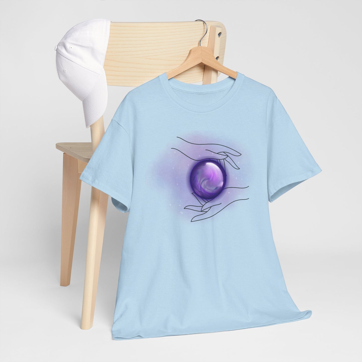 Mystical Hands Graphic Tee, Spiritual Clothing, Astrology Gift, Boho Fashion, Unisex Cotton T-Shirt