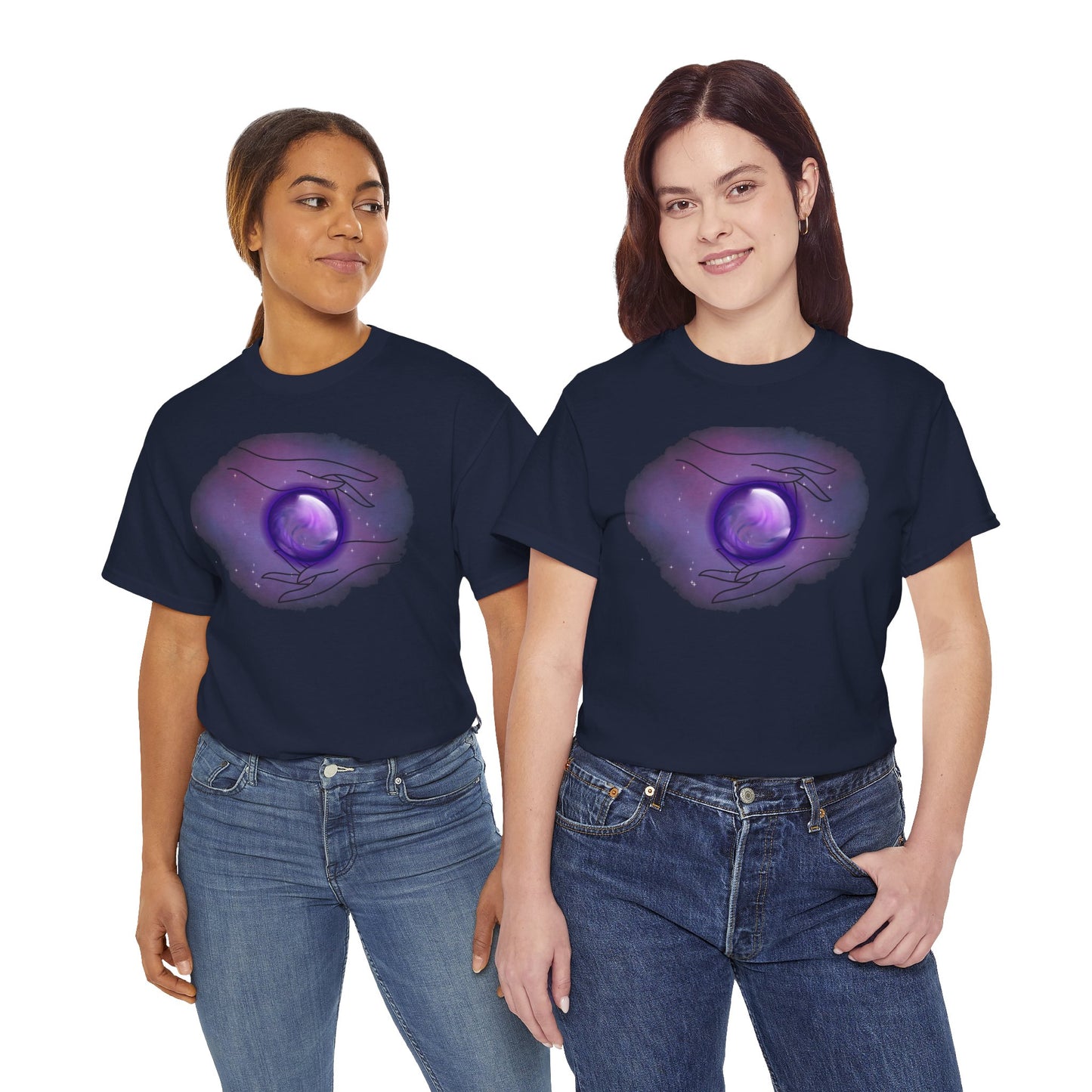 Mystical Hands Graphic Tee, Spiritual Clothing, Astrology Gift, Boho Fashion, Unisex Cotton T-Shirt