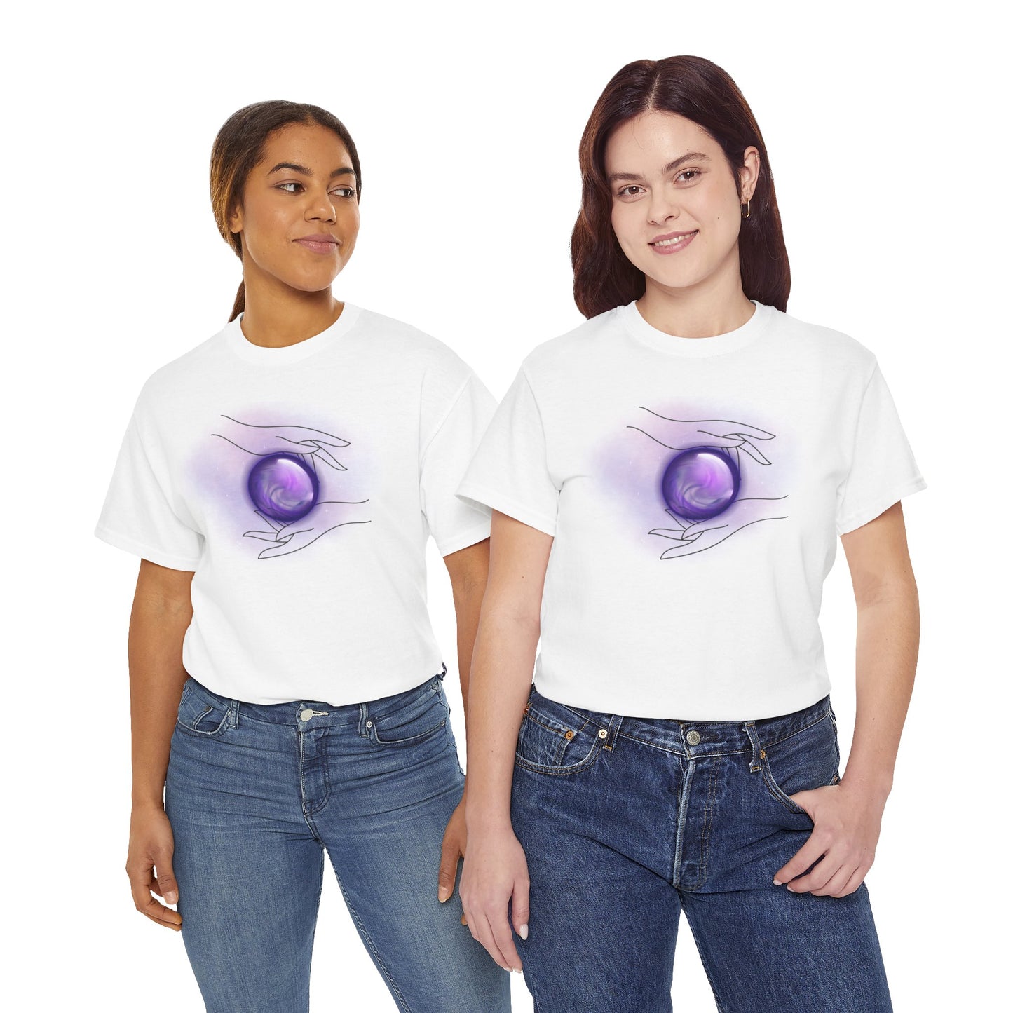 Mystical Hands Graphic Tee, Spiritual Clothing, Astrology Gift, Boho Fashion, Unisex Cotton T-Shirt