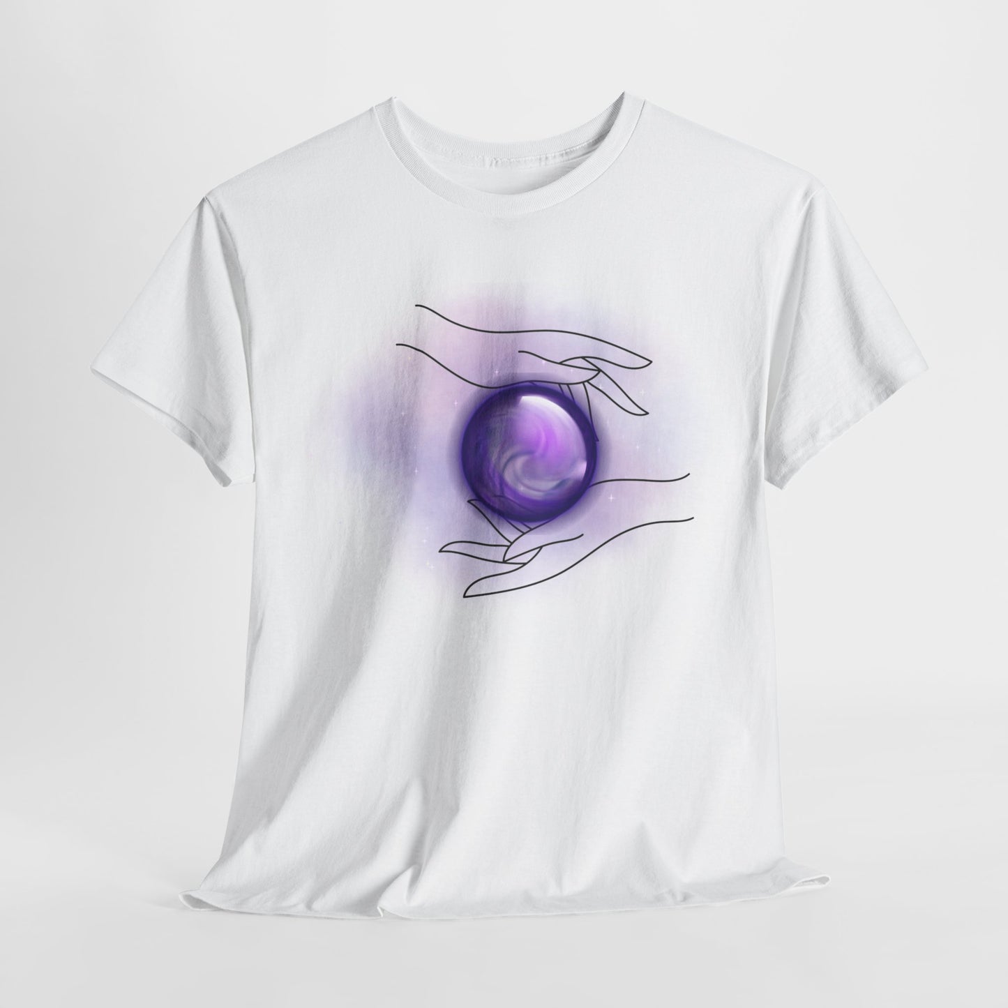 Mystical Hands Graphic Tee, Spiritual Clothing, Astrology Gift, Boho Fashion, Unisex Cotton T-Shirt