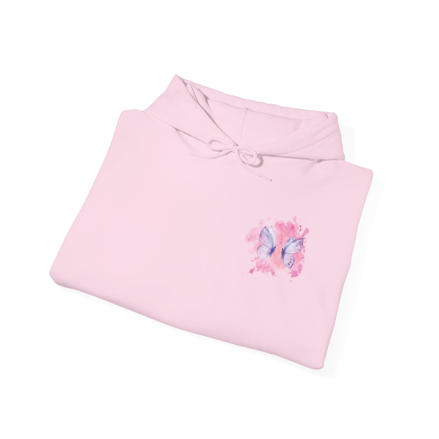 Whimsical Butterfly Sweatshirt - Cozy Hooded Sweatshirt, Pastel Art Apparel, Spring Fashion, Gift for Nature Lovers, Butterfly Lover Gift