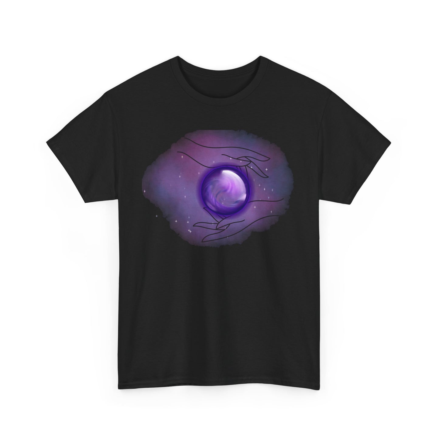 Mystical Hands Graphic Tee, Spiritual Clothing, Astrology Gift, Boho Fashion, Unisex Cotton T-Shirt