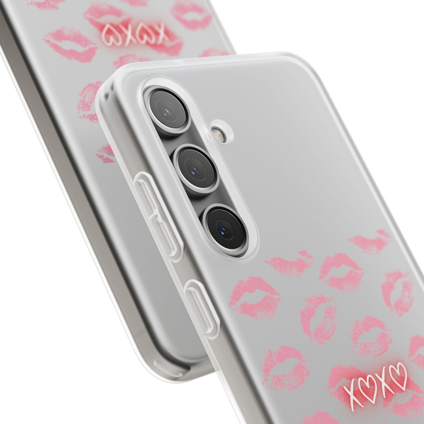 Kiss Print Phone Case - Stylish Flexi Case, Cute Phone Cover, Gift for Her, Trendy Accessories, Valentine's Day, Romantic Style