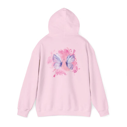 Whimsical Butterfly Sweatshirt - Cozy Hooded Sweatshirt, Pastel Art Apparel, Spring Fashion, Gift for Nature Lovers, Butterfly Lover Gift