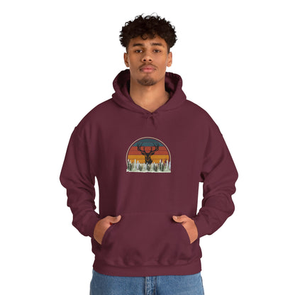 Stylish Unisex Hoodie with Retro Mountain Design, Cozy Apparel, Perfect for Outdoor Lovers, Gifts for Him or Her, Casual Wear